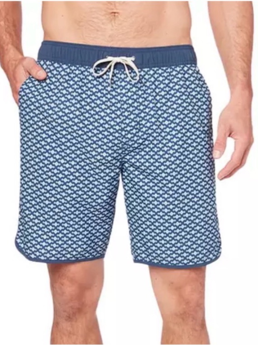 Men's Fair Harbor Anchor Swim Trunks Blue Mist Seaview Lined Size XL 7”